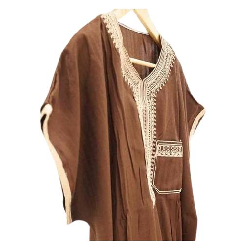 jebba-marron-homme-3 Jebba marron avec poche – Image 1